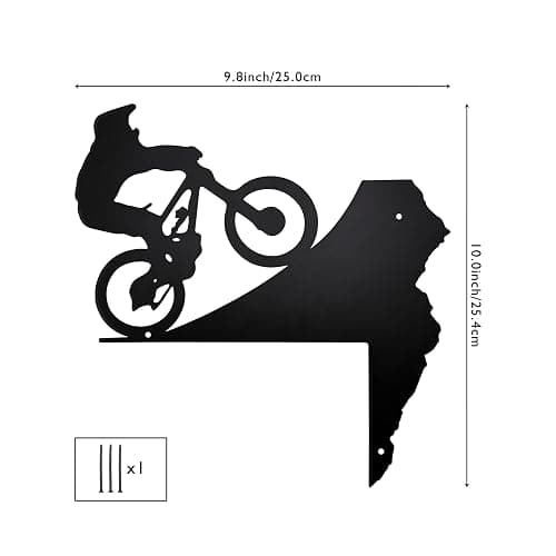 Metal Door Corner Frame Decor - Unique Mountain Bike Decorations, Ideal Best Gifts for Cyclist, Mountain Bike Accessories for Men thumbnail 3
