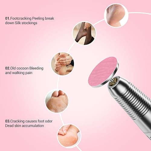 MelodySusie 60 Pcs Replacement Sandpaper Discs with 25mm Metal Nail Drill Bit, 80 Coarse 120 Medium 180 Fine Grit for Electric Foot File Callus Remover Tool or Polishing Craft thumbnail 6