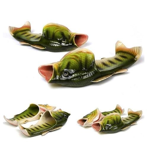 BING RUI CO Fish Slippers Beach Shoes Non-Slip Sandals Creative Bass Slippers Men and Women Casual Shoe - Image 1