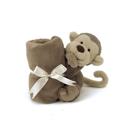 Jellycat Bashful Monkey Soother, 13.5 inches - Security Blanket & Lovey for Babies - Baby Gift - Monkey thumbnail 3