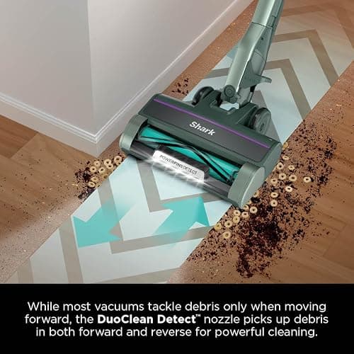 Shark Detect Ultralight Corded Stick Vacuum with Direction Detect and Self-Cleaning Brushroll, Powerful Hair Pickup, Ultra-Lightweight, Crevice & Upholstery Tool Included, Evergreen, HZ752 thumbnail 3