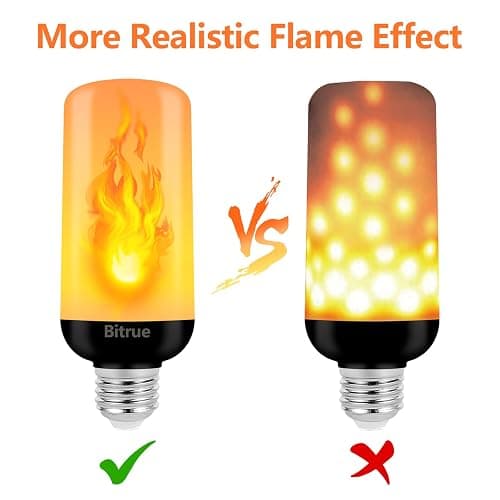 Bitrue 2nd-Gen LED Flame Bulbs, 3 Modes Flickering Fire Bulbs with Gravity Sensor, E26 Base, Halloween Home Party Decorative Lighting (2 Pack) thumbnail 5