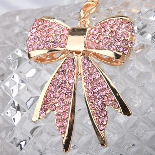 Bling Bow Keychain for Purse Handbag Charms for Backpack Bag Coquette Keychain for Women Girls Glitter Accessories Y2k Charm thumbnail 6