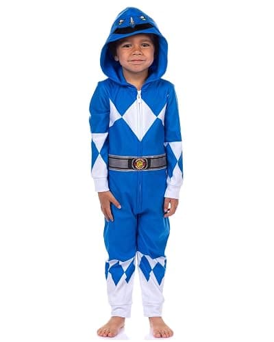 INTIMO Mighty Morphin Power Rangers One Piece Hooded Sleep Pajama For Kids - Image 1