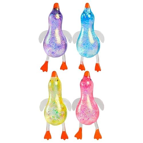 1 Pack Duck Sugar Stress Ball Squishy Toys, Kawaii Squishy Stress Balls, Cute Duck Sugar Ball Squeeze Toys, Party Favors, Easter Basket Stuffers (Random Color) - Image 1