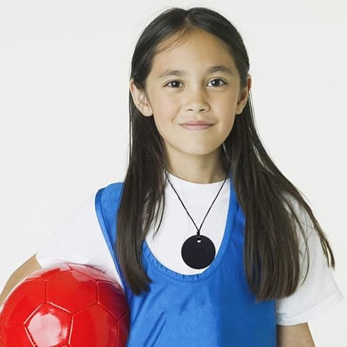 Chew Necklaces for Sensory Kids, Silicone Chewable Pendant for Autism, Chewing, ADHD, SPD, Sensory Oral Motor Aids for Boys and Girls, Chewy Toy for Adults (Black) thumbnail 6