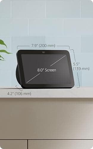 Amazon Echo Show 8, With Spatial Audio and Alexa+ Early Access, Smart Home Hub, ideal for open living spaces, Glacier White thumbnail 3