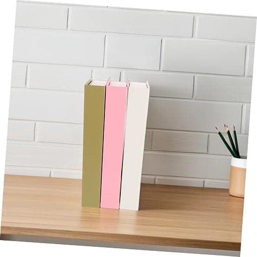 Vaguelly 3pcs Decorative Fake Books for Faux Book Props Pink Beige Green for Bookshelf Office and Model Room thumbnail 2