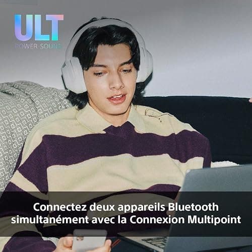 Sony ULT Wear - Casque sans Fil Bluetooth avec ULT Power Sound, Basses Profondes, réduction de Bruit, qualité d'appel Claire, jusqu'à 30 Heures d'autonomie de la Batterie, iOS et Android - Noir thumbnail 7
