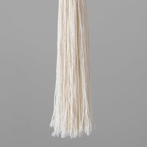 Macrame Wall Hanging Boho Decor Yarn Wall Art Small Sphericity Cotton Textile Tassel Hanging Fiber Art for Living Room Bedroom 27'' L x 2.3'' W - Ivory1 thumbnail 7