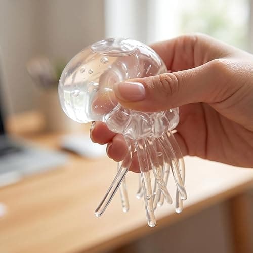Jellyfish Squeeze Toys, Drop Malt Sugar Balls Relieve Stress, Sensory Toy with a Super Solid Squish for Adult, Squishy Ultra Squishy and Moldable Slow Rise (A#02) thumbnail 2