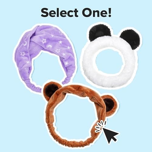 I DEW CARE Face Wash Headband - White Cat | Adorable Design, Perfect for Washing & Cleansing, Makeup and Spa, Bath, Skincare, Quick Dry, Soft & Fuzzy, Non Slip, Reusable, Teen Girls Stuff thumbnail 8