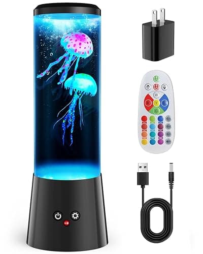 Bodami Jellyfish Lamp, 16 Color LED Fantasy Jellyfish Tank Table Light with Remote, Dual Power Supply, Eye-Friendly Ambient Lamp for Home Office Bedroom Decor, Perfect Holiday Gift for Adults & Kids thumbnail 8