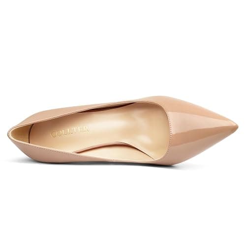 COLETER Women's 4 Inch Pumps Pointy Toe Wedding Dress Shoes Slip on Stiletto Pumps thumbnail 4