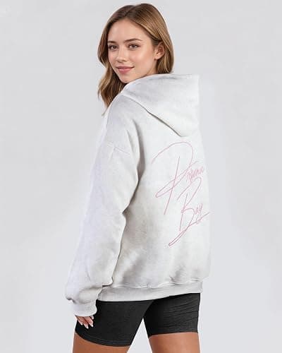 Baonmy Hoodie for Women Bow Embroidery Oversized Cute Graphic Hoodie Preppy Sweatshirts Y2K Long Sleeve Trendy Pullover Tops thumbnail 2