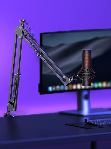 InnoGear Boom Arm Microphone Mic Stand for Blue Yeti HyperX QuadCast SoloCast Snowball Fifine Shure SM7B and other Mic, Medium thumbnail 7