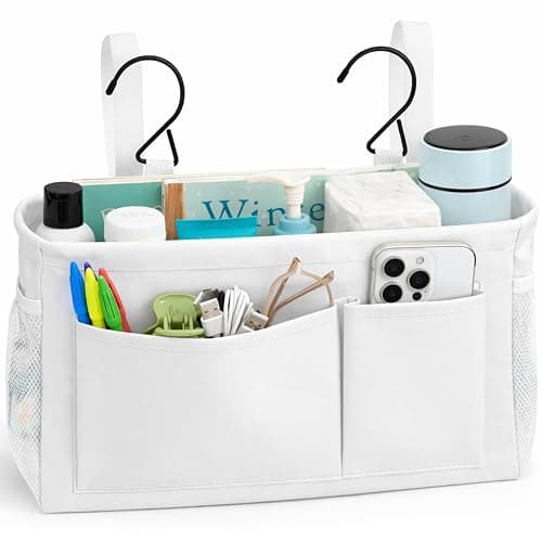 Lifewit Bedside Caddy in Bunk Hospital for Mobile Keys Glasses Magazine, 13.0 x 3.9 x 7.9 in, White - Image 1