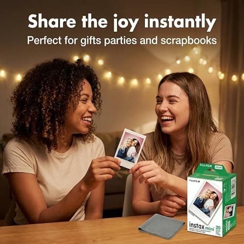 Fujifilm Instax Mini Instant Film, 20 Sheets – White Daylight ISO 800 for Instax Mini 13, 12, 11, 41 Cameras –Bundeld with The Tudak Store Microfiber Cleaning Cloth thumbnail 5