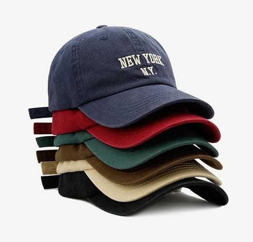 Top Baseball Caps for Women-Men Outdoor Baseball Hats New York Golf Sports Hat Curved-Brim UV Protection thumbnail 3