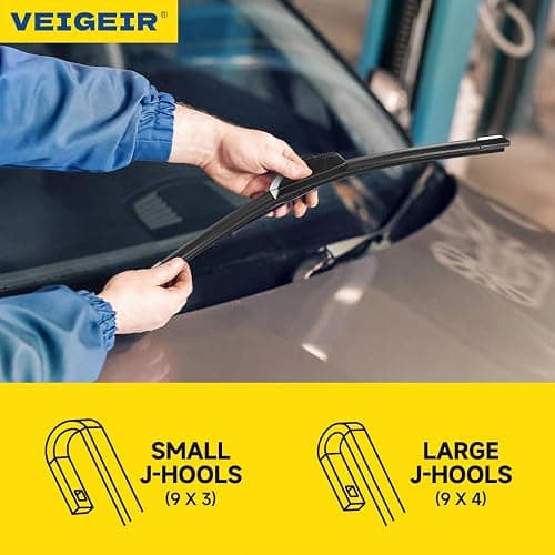 VEIGEIR 22 inch + 22 inch Windshield Wiper Blades Compatible with F150 2022-2009,Silverado 1500 2022-2000,Sierra 1500 2022-2019,RAM 1500 2015-2013 Original Equipment Automotive Replacement 2 Pack thumbnail 4