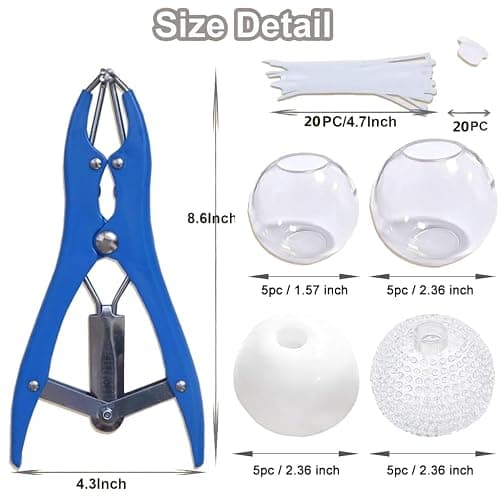 20CPS DIY Stress Ball Making Kit , Empty Stress Ball Skin with Expander & Vacuum Tool, Complete Squishy Maker Kit for Adults Kids (A- (Clear 4cm, 6cm, Barbed 6cm, White 6cm)) thumbnail 2