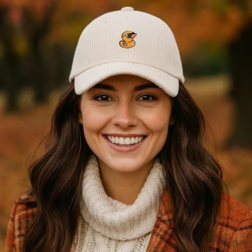 Tindo Cord-Kappe mit Ente und Sonnenbrille – Stylische Unisex-Mütze für Freizeit und Outdoor-Aktivitäten - Beige thumbnail 6