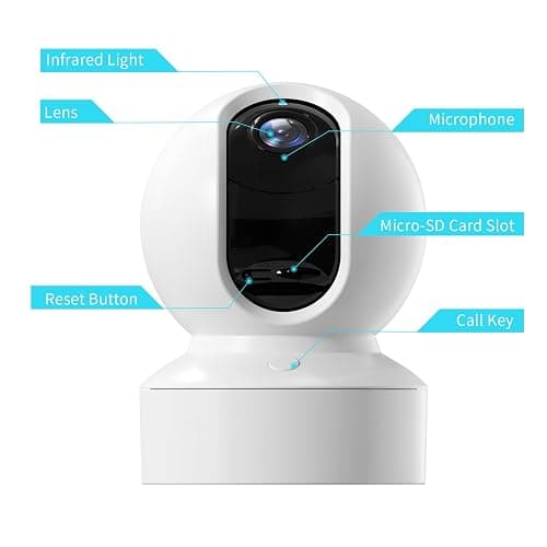 Armorcope Pet Camera, 2K HD Dog Camera with Phone APP, 360° Pan/Tilt View Puppy Cam, One Click Call for Baby Monitor, MagivPix Night Vision,Motion Tracking Alarm with Cloud/Local SD -2 Pack thumbnail 8