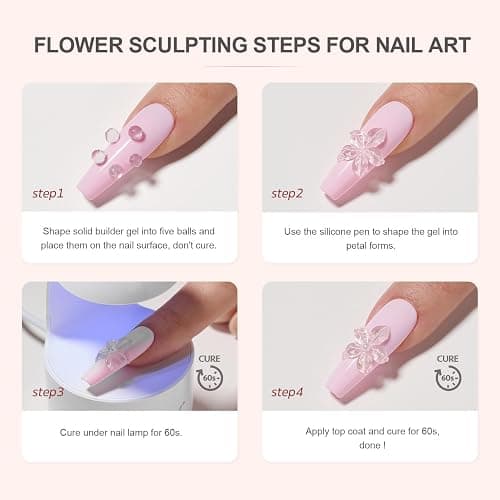 GAOY Clear 3D Sculpting Gel for Nail Art, 15g Solid Nail Gel Non-Sticky Hard Builder Gel for Carving, Molding and Building thumbnail 6