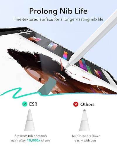 ESR 2 Pack Paper-Feel Screen Protectors for iPad Air 11 Inch M3/M2 (7th/6th Generation, 2025/2024), Write and Draw Like on Paper, 9H Tempered Glass, Matte Writing Film with Alignment Frame, Anti-Glare thumbnail 8