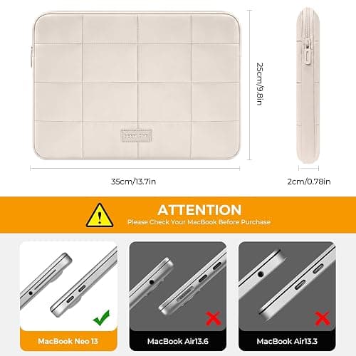 EooCoo for MacBook Neo Case 13 inch 2026 Model A3404, Crystal Clear | Crack & Scratch Resistant, Sturdy, Hard Shell Case & Sleeve Bag & Type C & Keyboard Skin & Screen Film, Mac Neo Accessories thumbnail 4