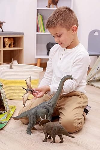 Papo - Figurine dinosaure - Bébé Tricératops, Premiers Pas dans le Monde des Dinosaures pour Enfants dès 3 Ans - Découverte Préhistorique et Éveil Scientifique thumbnail 4