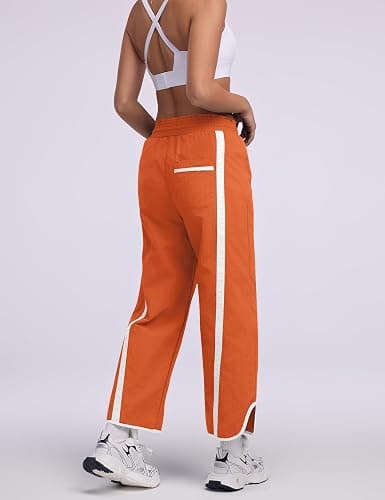 LOMON Womens Baggy Wide Leg Pants 2026 Lightweight Drawstring Contrast Color Elastic Waisted Y2K Track Pants with Pockets thumbnail 6