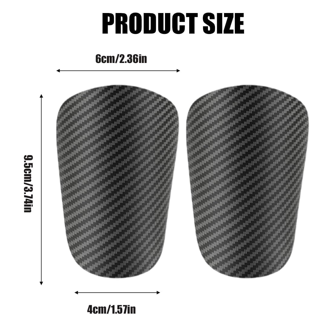 Pack of 2 Mini Football Shin Guards 9.5 x 6 cm Extra Mini Shin Pads Protective Equipment for Men, Women, Children, Boys, Girls thumbnail 2
