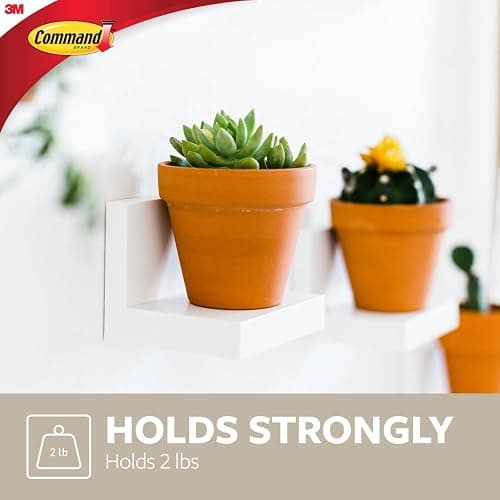 Command Display Ledges, Holds up to 2 lb, Quartz, 2 Ledges with 8 Medium Strips, Damage-Free Hanging Floating Shelf with Adhesive Strips, Personalize Living Room, Bedroom, Kids Room or Office thumbnail 4