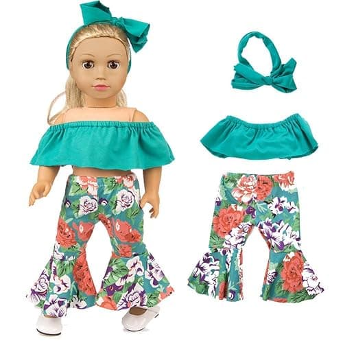ZQDOLL 19 pcs American Doll Clothes Gift for 18 inch Doll Clothes and Accessories, Including 10 Complete Sets of Clothing thumbnail 3
