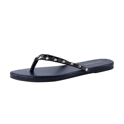 CUSHIONAIRE Confetti Women’s Studded Flip Flop Sandal – Slip-On Thong with Memory Foam & Stylish Rivet Strap thumbnail 6