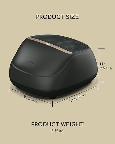 Foot Massager with 2 Level Heat, 3 Level Air Compression & Vibration, Deep Kneading Shiatsu, Remote Control & Timer for Pain Relief, Neuropathy, Plantar Fasciitis, Comfort for Long Stand & Fitness thumbnail 7