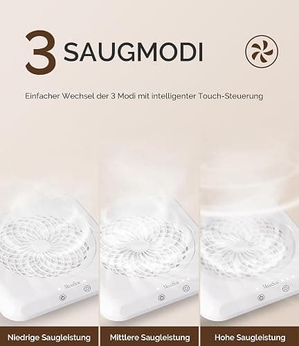 MelodySusie Professioneller Nagelstaubsauger 4500 U/MIN Starker Vakuum Ventilator Staubabsaugung für Nägel Elektrischer Staubabsauger für Acryl-Gel-Nagelpolitur, Geräuscharm, Nagelsalon, SProF thumbnail 6