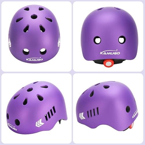 KAMUGO Toddler Helmet Kids Bike Helmet for Girls Boys Ages 2-8 Years,Toddler Bicycle Helmet Suitable for Skateboard Scooter Roller Skating Inline Roller Skating - Purple thumbnail 2