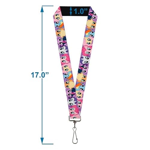 Buckle-Down My Little Pony Lanyard, My Little Pony Friendship Is Magic Original Mane Six Faces, Elastic thumbnail 3