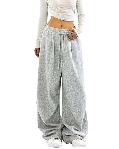 LuminBlaze Women Baggy Sweatpants Wide Leg Lounge Pants Comfy Joggers Fall Winter Outfits 2025 thumbnail 2