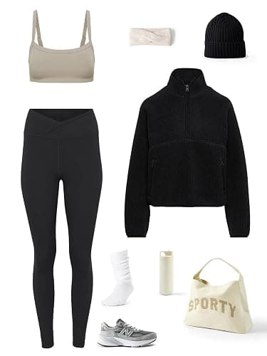 LASLULU Womens Half Zip Pullover Cropped Sweatshirts Sherpa Fleece Jacket Fuzzy Sweaters Cute Winter Jackets with Pockets thumbnail 6