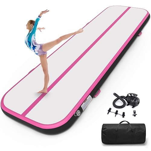 Estgora Tumbling Mat Inflatable Gymnastics Mat, Air Tumble Track Gymnastic Training Mat 20ft 16ft 13ft 10ft For kids Home Use Gym Cheerleading with Electric Pump - Image 1