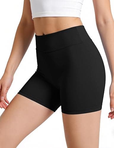 HASMES 3 Pack Girls Athletic Shorts Biker Dance Gymnastics Spandex Yoga Running Shorts for Kids 5-14 Years thumbnail 2