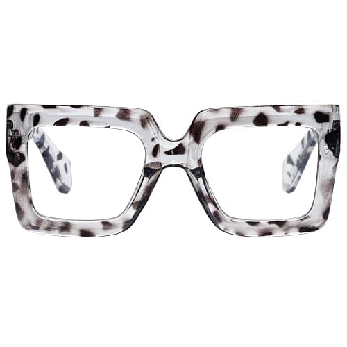 hoyuwak Oversized Square Blue Light Glasses Big Frame Computer Eyewear Thick Fashion Clear Glasses for Women Fashion - Image 1