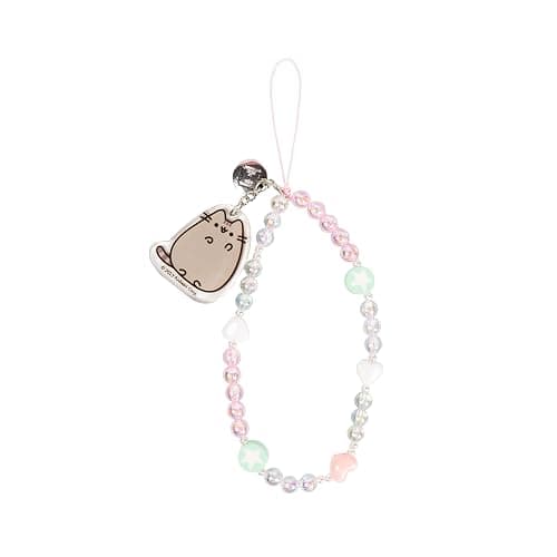 iFace Pusheen the Cat Beaded Wristlet Universal Charm Strap - Wrist Strap for Cell Phone Camera Keys AirPods - Image 1