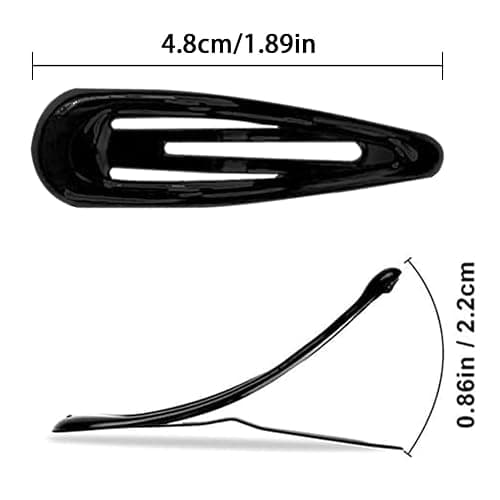 GKETN Snap Hair Clips for Women and Girls Water Drop Non Slip Hair Barrettes Heavy Coated Metal White Hair Clips Accessory 20 PCS 1.89" thumbnail 2