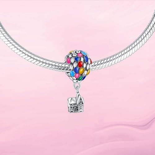 VALGACLS 925 Sterling Silver Family Love Mom Mouse Heart Charms for Bracelets Necklace Valentine's Day Mother's Day Jewelry Charm for Women thumbnail 2