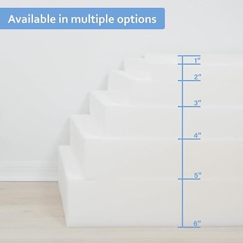 GoTo Foam 1" Height x 24" Width x 72" Length 44ILD (Firm) Upholstery Cushion Made in USA thumbnail 4
