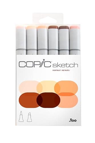 Copic Sketch, Alcohol Markers, 6pc Set, Portrait - Image 1
